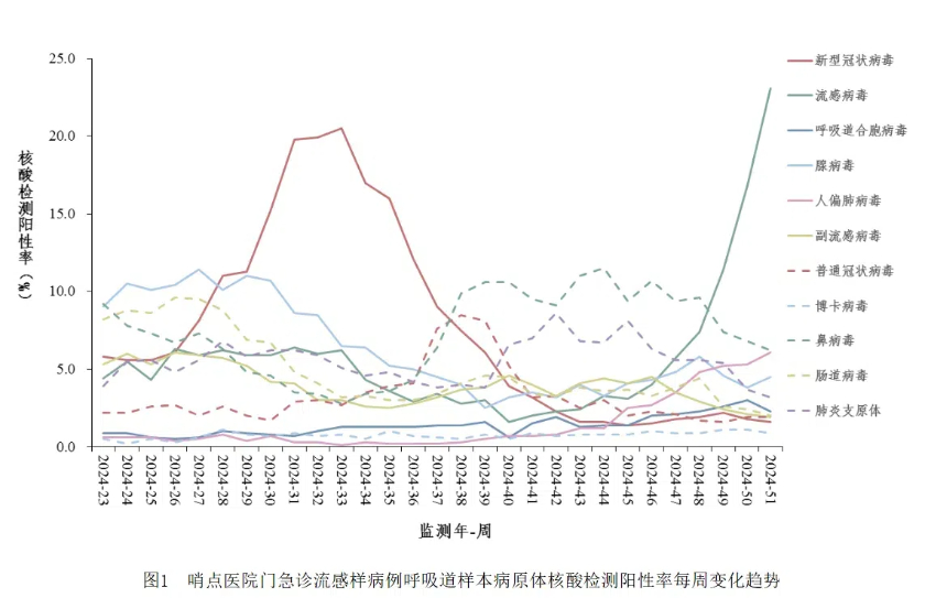 全国流感病毒阳性率持续上升，其中99%以上为甲流|界面新闻 · 快讯