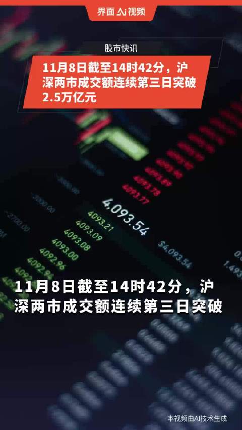 沪深两市今日成交额合计11483亿元，中兴通讯成交额居首|界面新闻 · 快讯